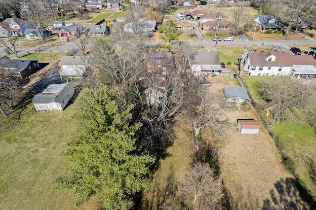 drone / aerial view with a residential view