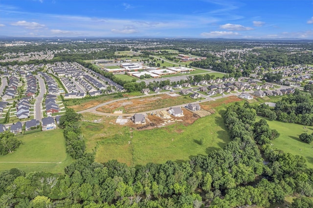 drone / aerial view with a residential view