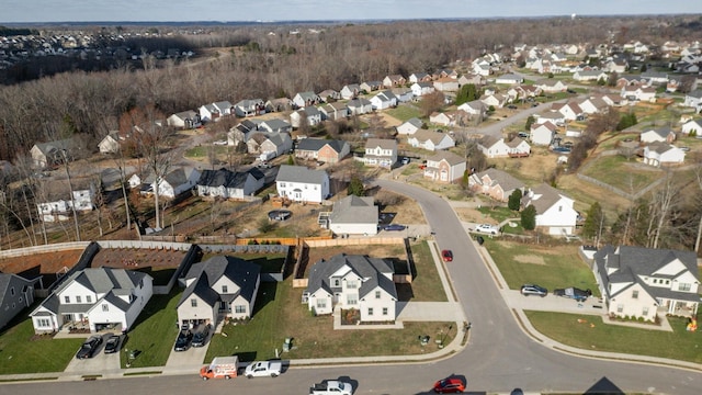 drone / aerial view featuring a residential view