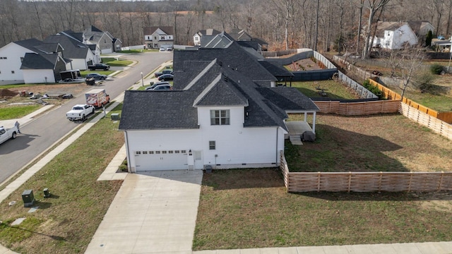 birds eye view of property featuring a residential view