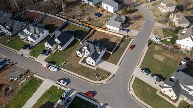 drone / aerial view with a residential view