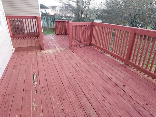 wooden deck with fence