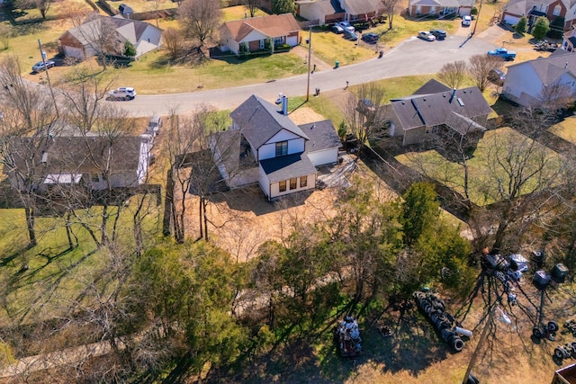 drone / aerial view with a residential view