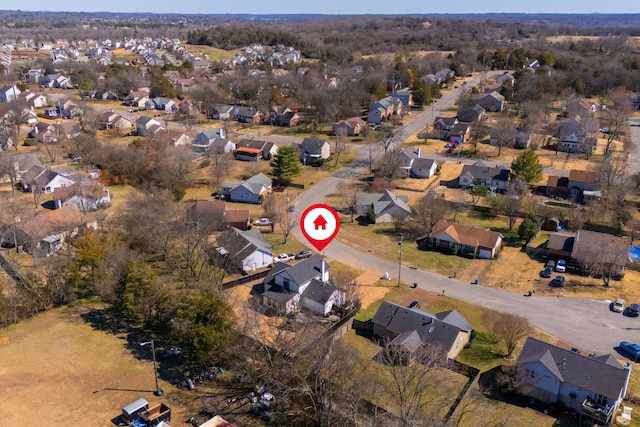 drone / aerial view featuring a residential view