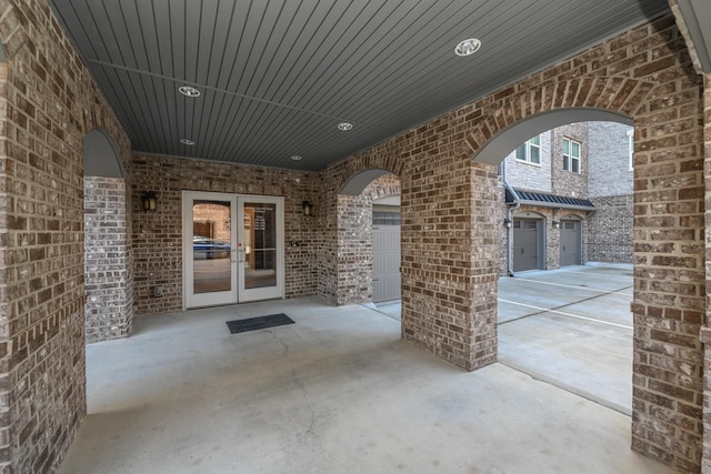 view of patio with french doors