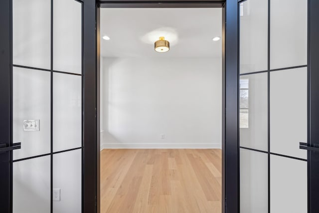 998 Iron Hill Rd, Burns, TN 37029 - corridor featuring recessed lighting, light wood-style flooring, and baseboards