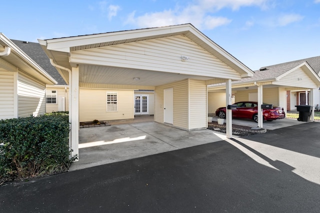 view of front of house with a carport