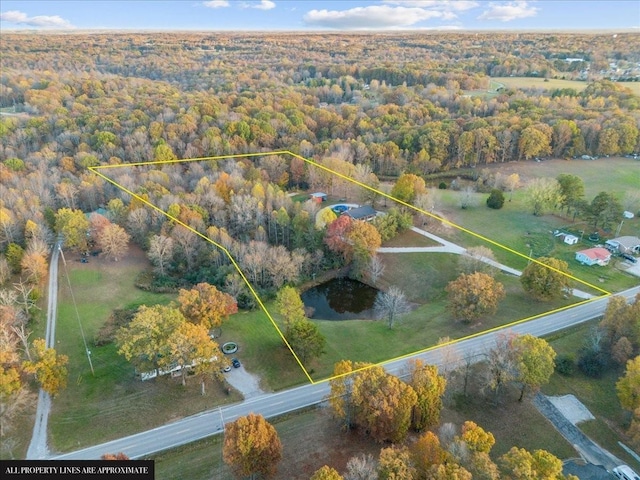 aerial view with a view of trees