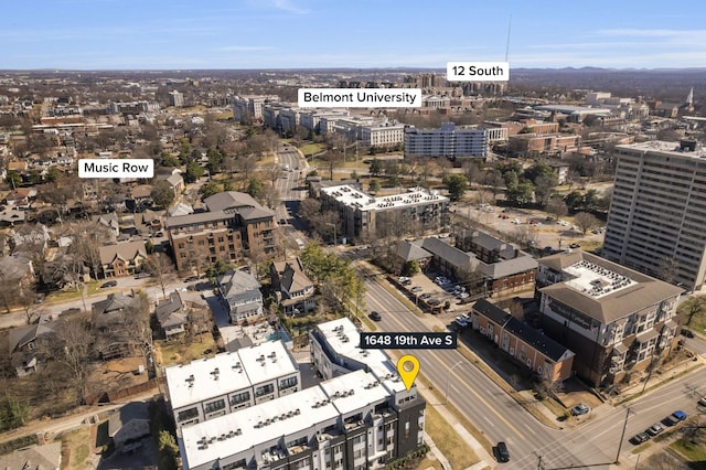 aerial view with a view of city