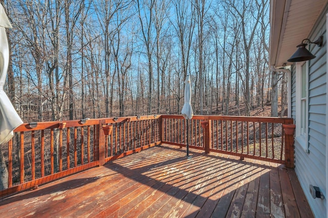 view of wooden deck