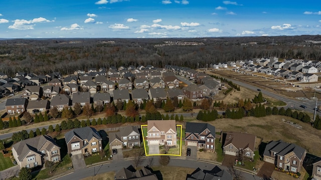 drone / aerial view featuring a residential view