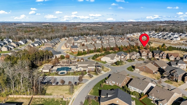 aerial view featuring a residential view