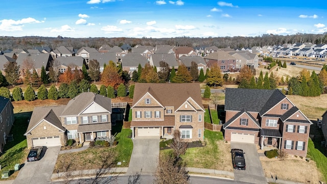 drone / aerial view with a residential view