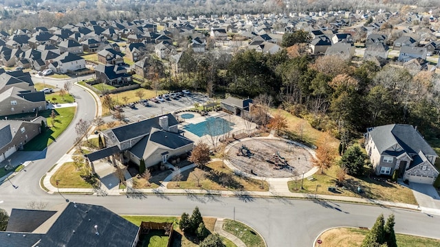 drone / aerial view featuring a residential view