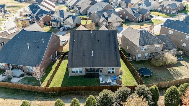 aerial view featuring a residential view