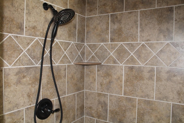 room details with tiled shower