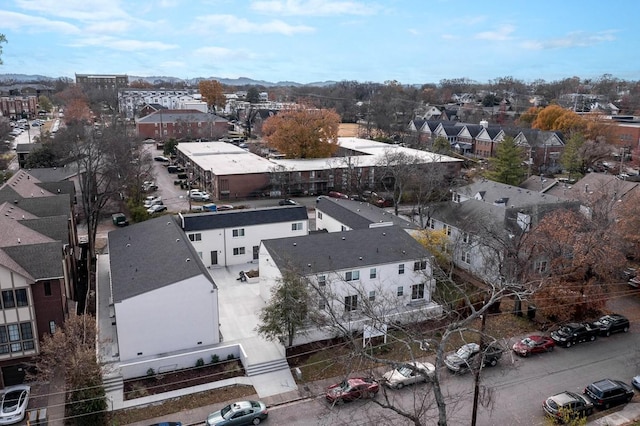 aerial view with a residential view