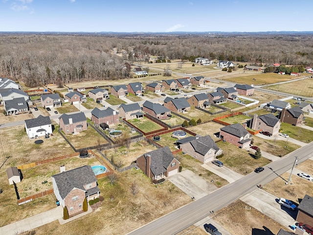 birds eye view of property featuring a residential view