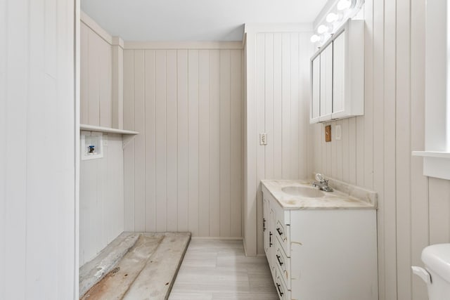 half bath with toilet and vanity