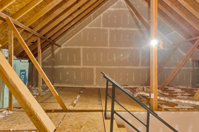 view of attic