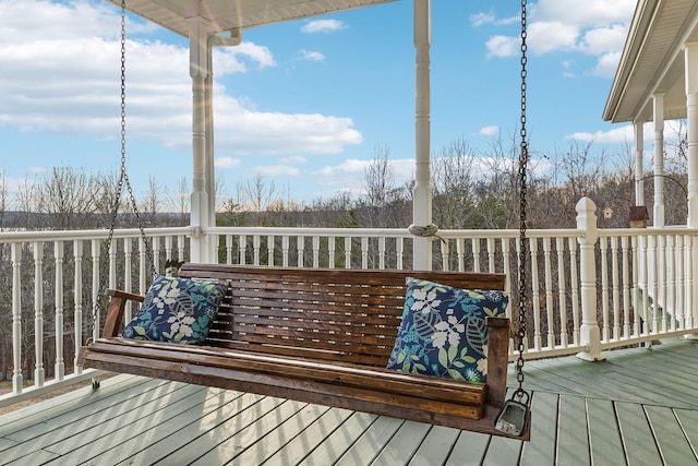 view of wooden terrace