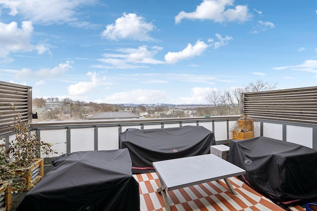 balcony featuring grilling area