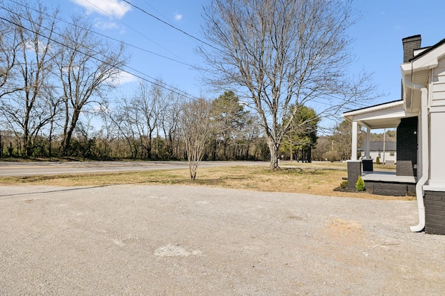 view of yard featuring a porch