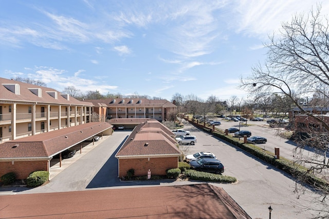 drone / aerial view with a residential view