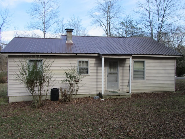 164 Willie Six Rd, Sewanee, TN 37375 - rear view of property with a chimney and metal roof