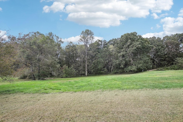 view of landscape featuring a view of trees