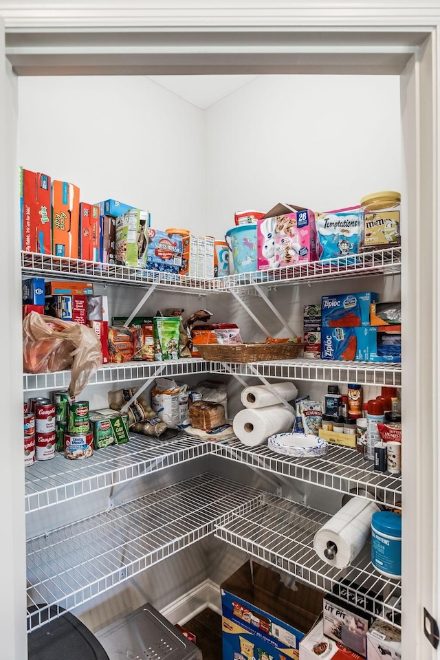 view of pantry