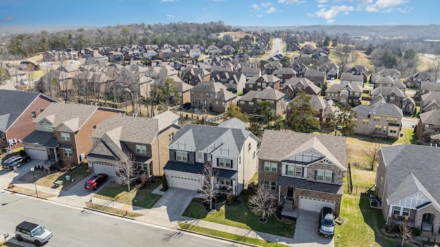 bird's eye view with a residential view