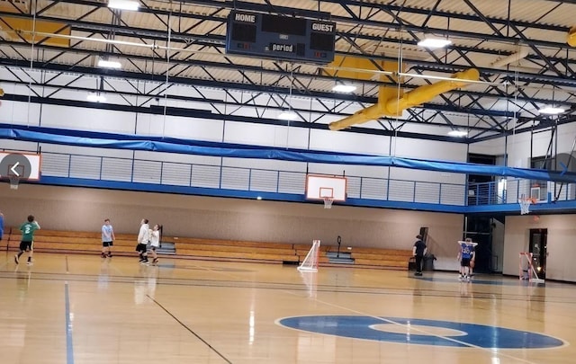 view of basketball court with community basketball court