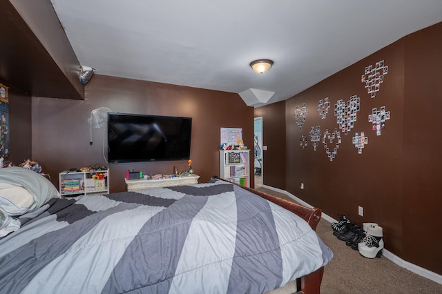 carpeted bedroom with baseboards