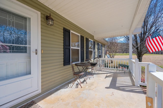 view of patio with a porch