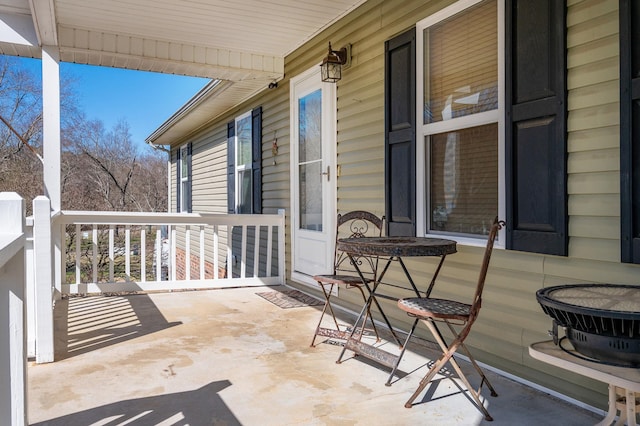 view of patio with covered porch