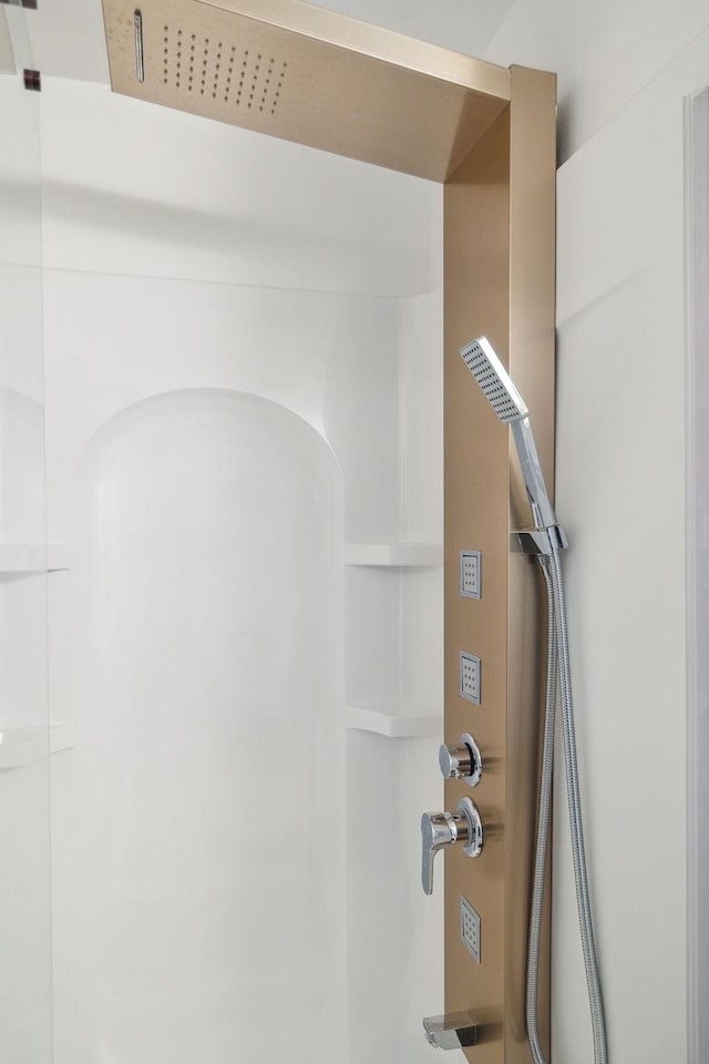 interior details featuring walk in shower