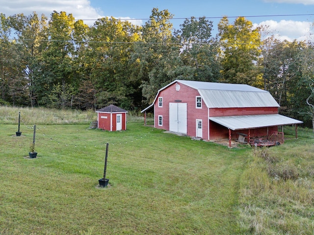 view of shed