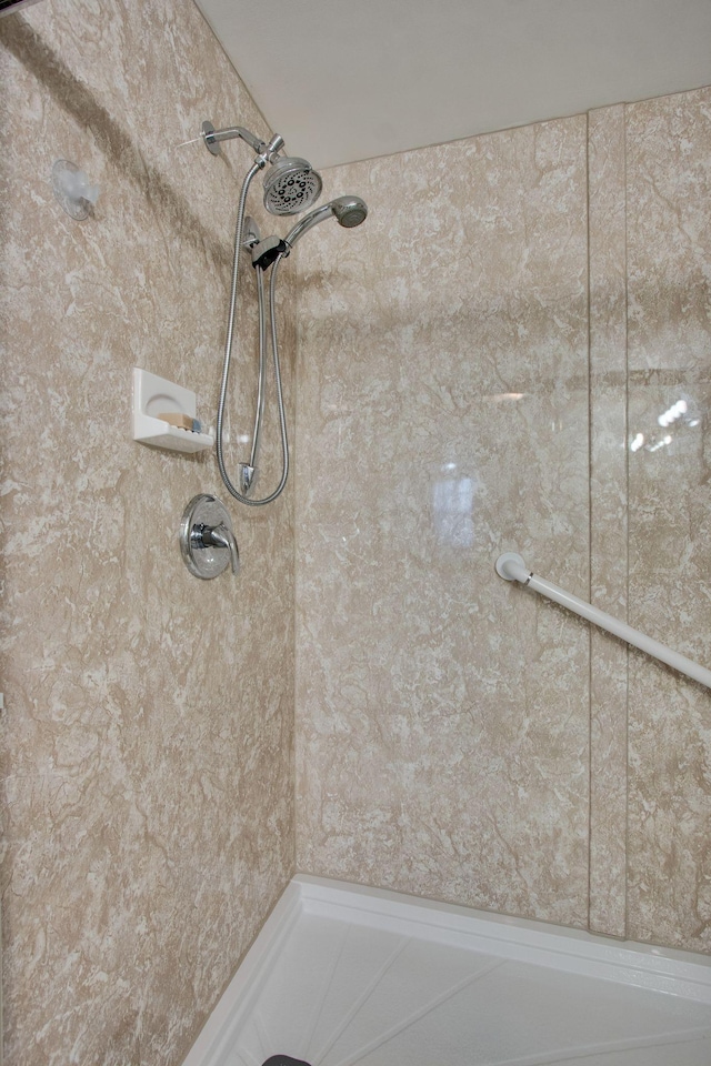 room details with tiled shower