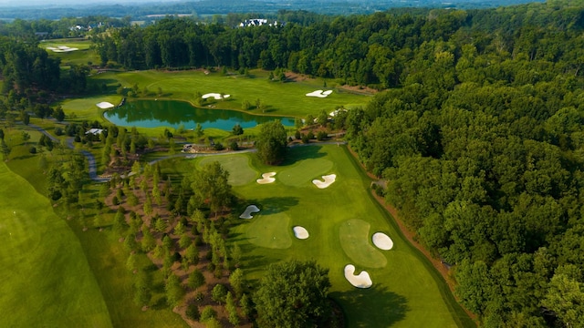 7108 Mason Grove Ct, College Grove, TN 37046 - view of property location with a nearby body of water, a golf club, and a heavily wooded area
