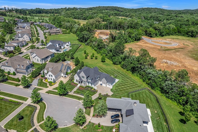 7108 Mason Grove Ct, College Grove, TN 37046 - aerial view of property and surrounding area featuring nearby suburban area and a forest