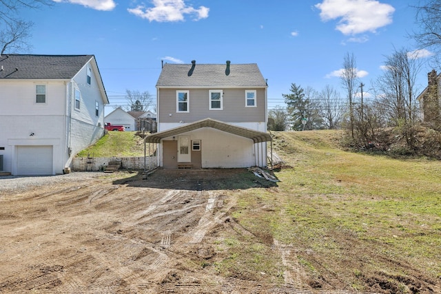 306 W 17th St, Columbia, TN 38401 - back of property with dirt driveway