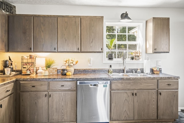 kitchen featuring dishwasher and a sink