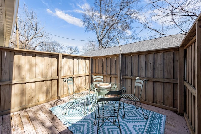 view of wooden terrace