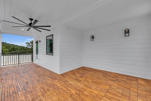 view of patio / terrace with ceiling fan