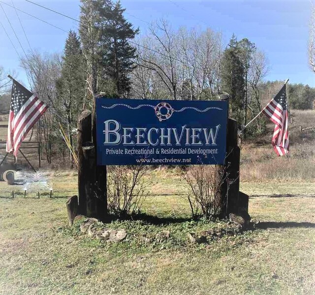 view of community sign