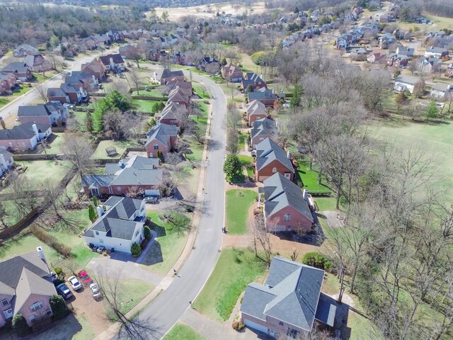 aerial view featuring a residential view