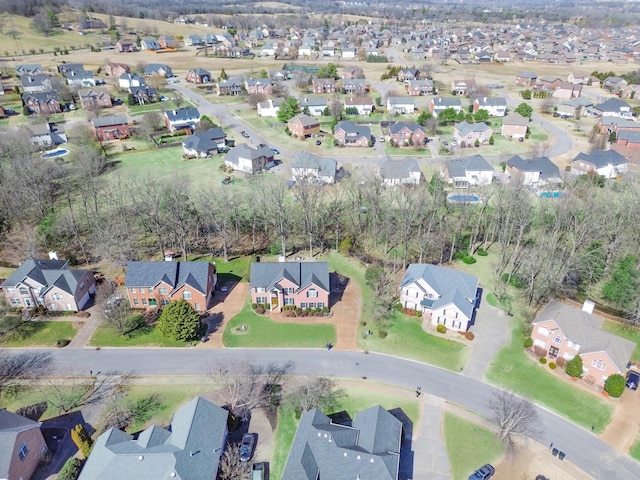 bird's eye view featuring a residential view