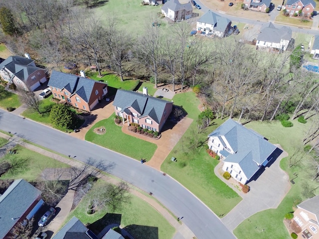 bird's eye view with a residential view