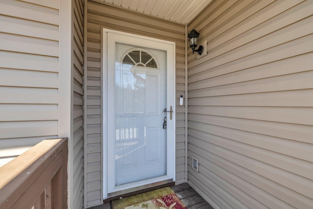 view of doorway to property